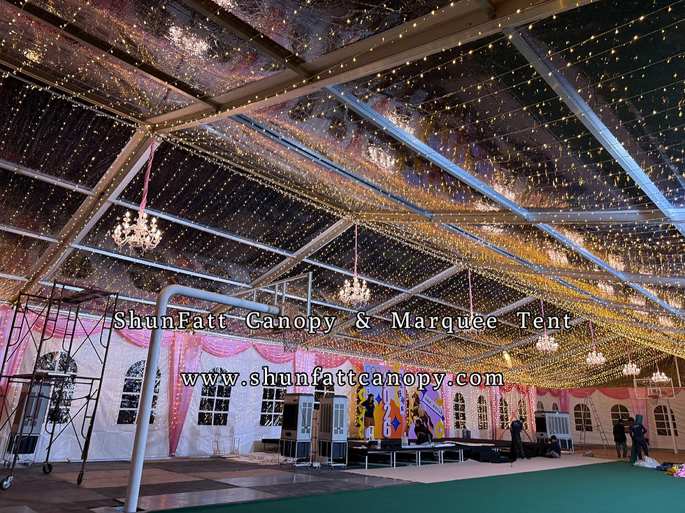 40m x 15m Transparent Marquee Tent