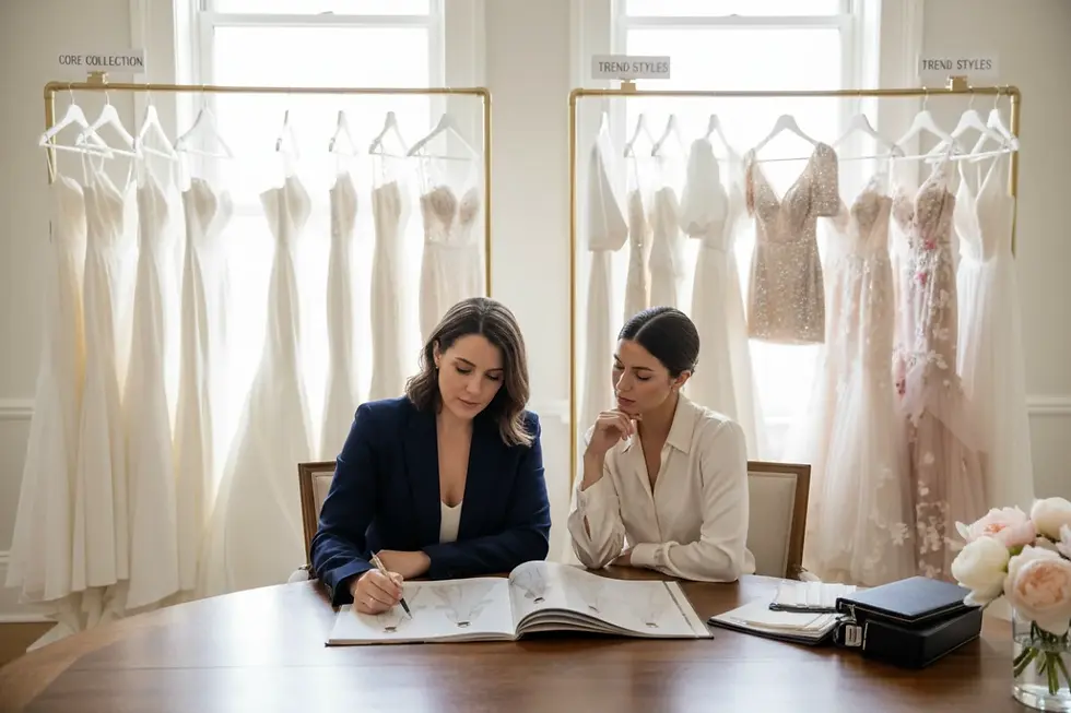 Conseil et sélection de robes de mariée - Core wedding dress styles vs trend styles