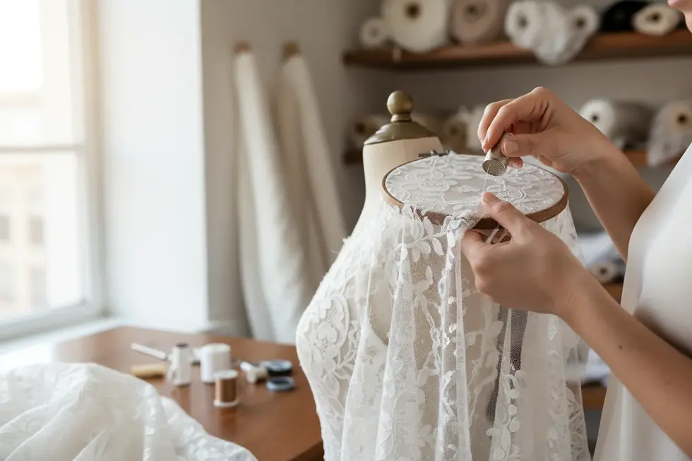 Fabrication de haute qualité par un fournisseur de robe de mariée sur demande.