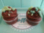 čokoládové cupcakes s makronkami
