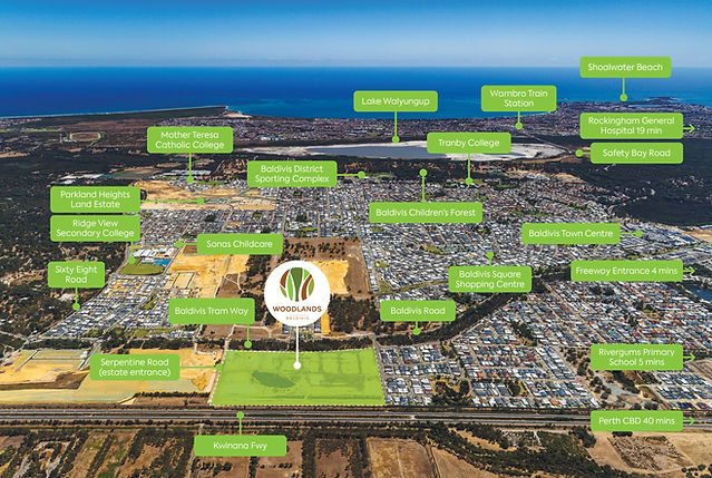 Woodlands Baldivis Aerial Map