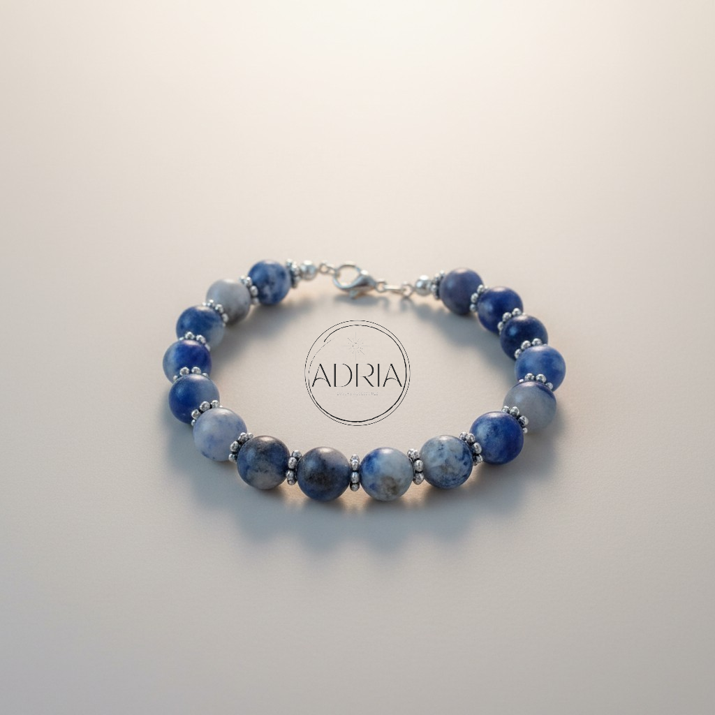 Bracelet pour femme en pierre naturelle de SODALITE - Réf: SOD02