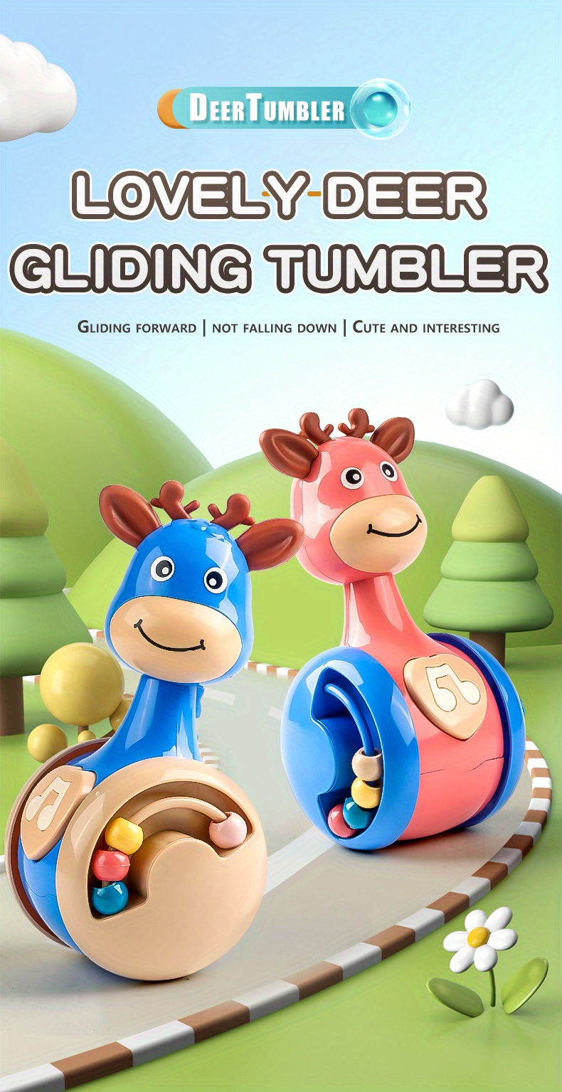 Thumbnail: Roly Poly Baby Toys 6 to 12 Months, Tumbler Wobbler Toys for Infant Boy Girl - P