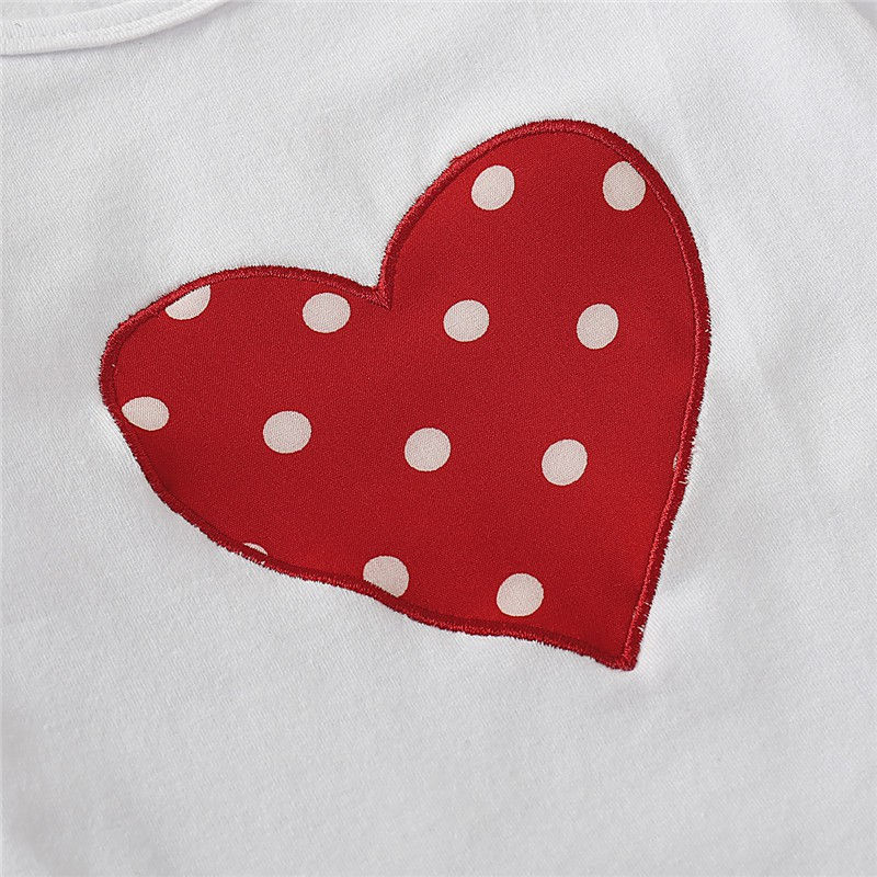 Thumbnail: 3PCS Newborn Baby Girl Clothes Set Love Heart Long Sleeve Romper+Pant+Headband F
