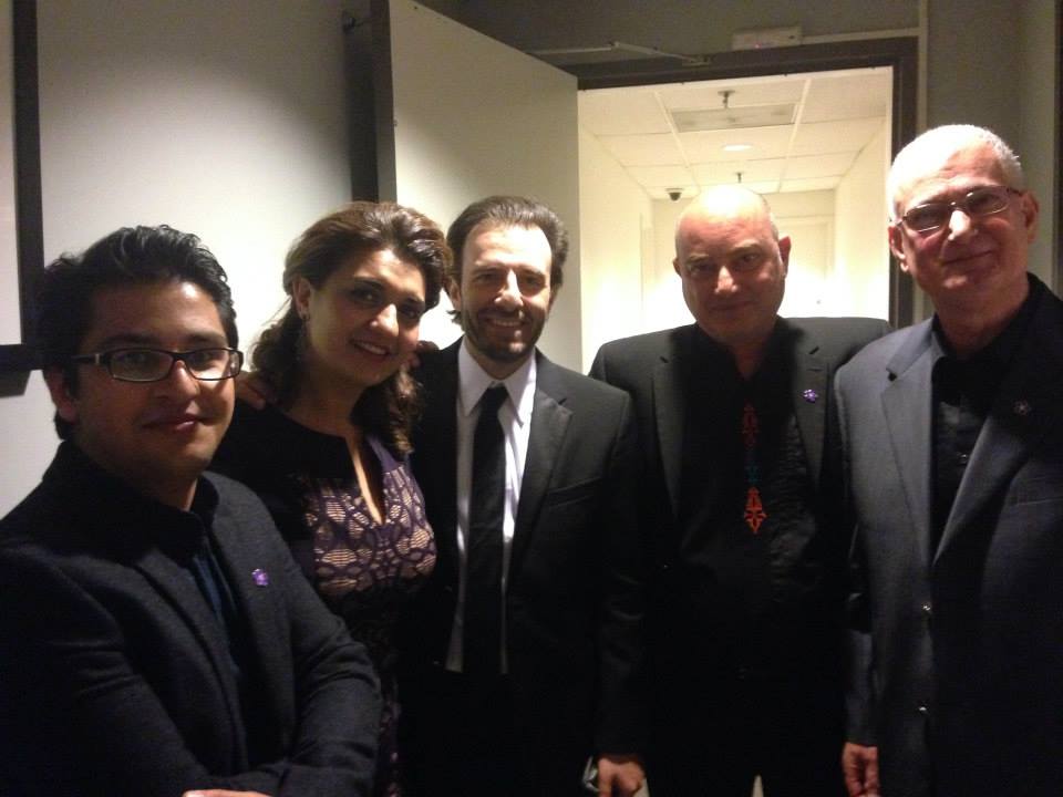 Performance with Toronto Symphony Orchestra, backstage