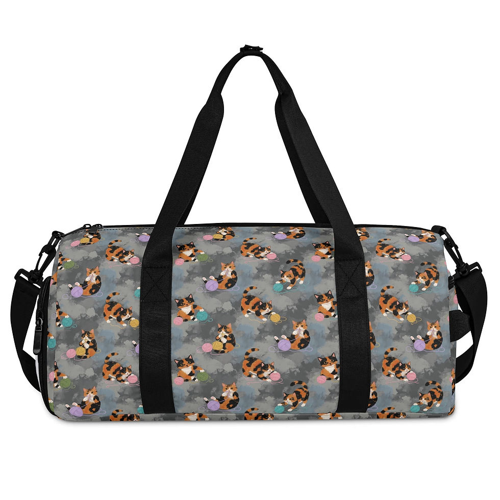 Thumbnail: Cats with Yarn Duffel Gym Bag