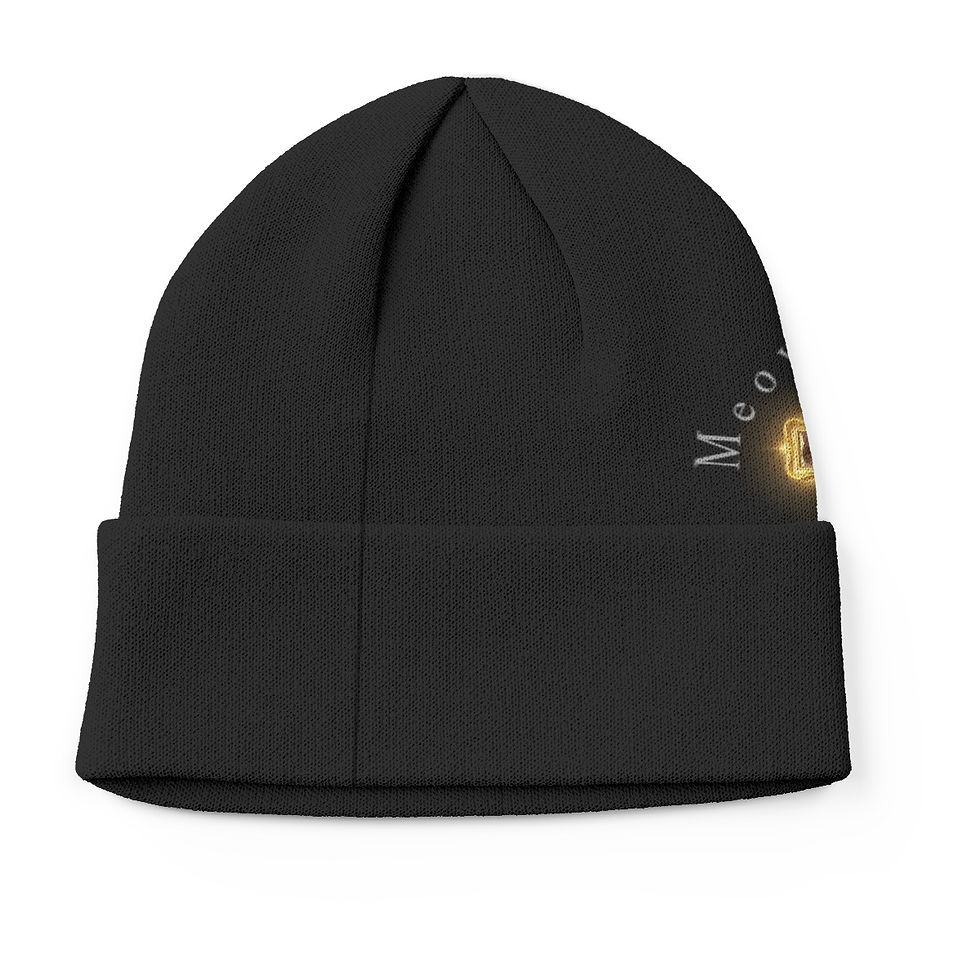 Thumbnail: Meow & Amen! Christian Cross Knitted Beanie Hat