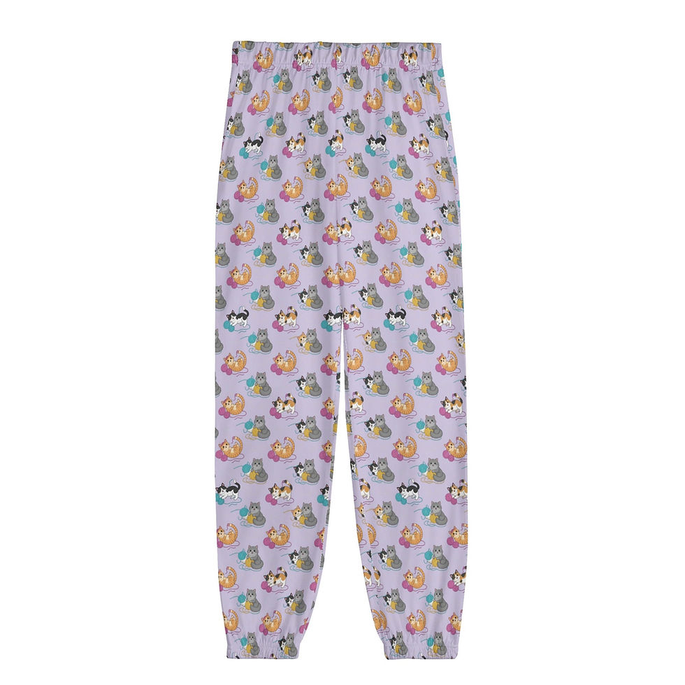 Thumbnail: Women's Cats with Yarn Sporty Sweatpants