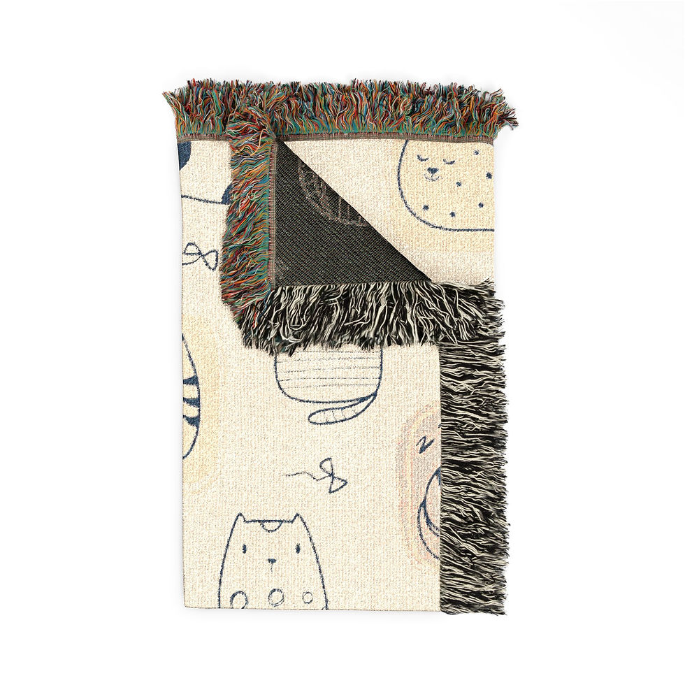 Thumbnail: Cute & Cozy Multicat Woven Throw Blanket
