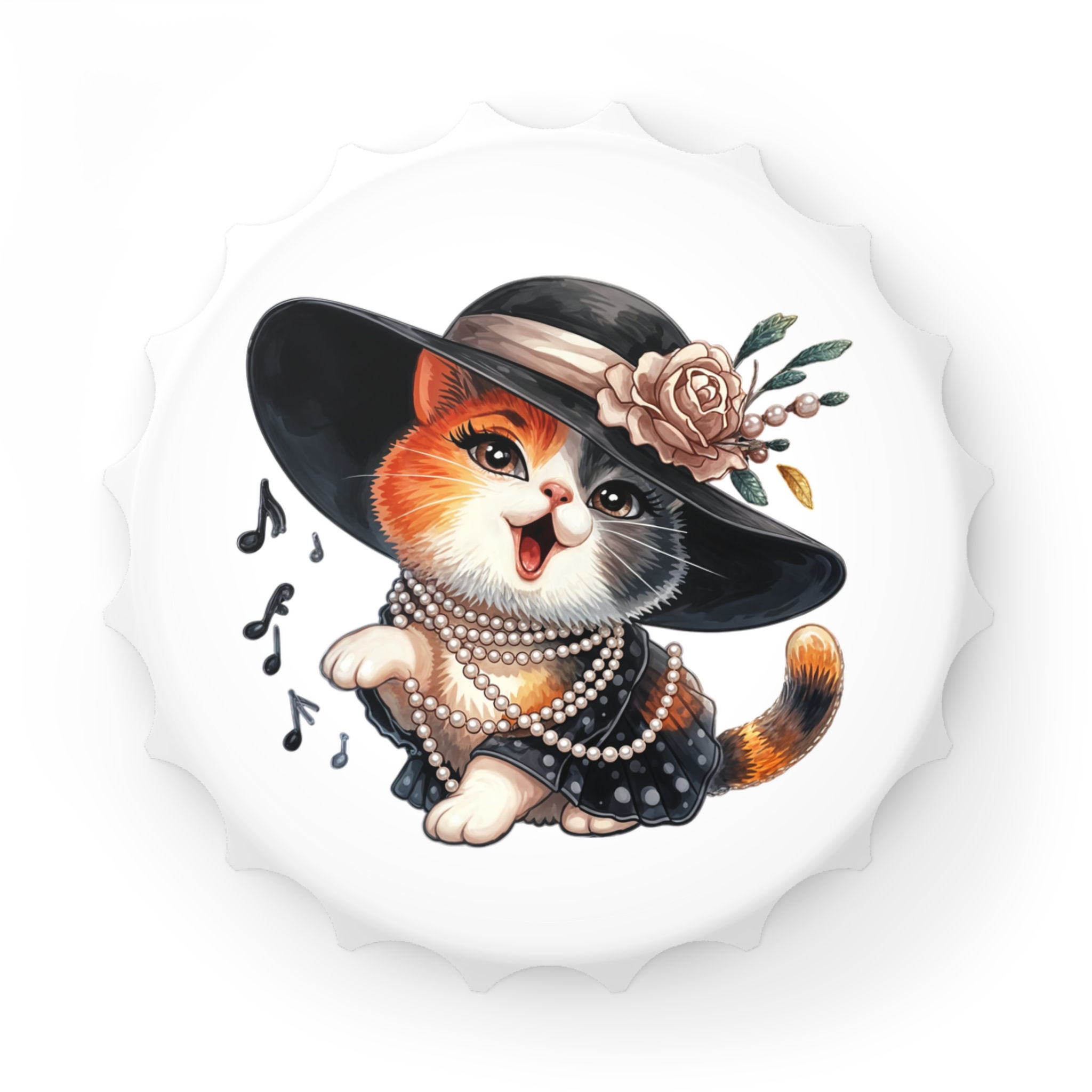 Lady Cattytude Fridge Magnet Bottle Opener