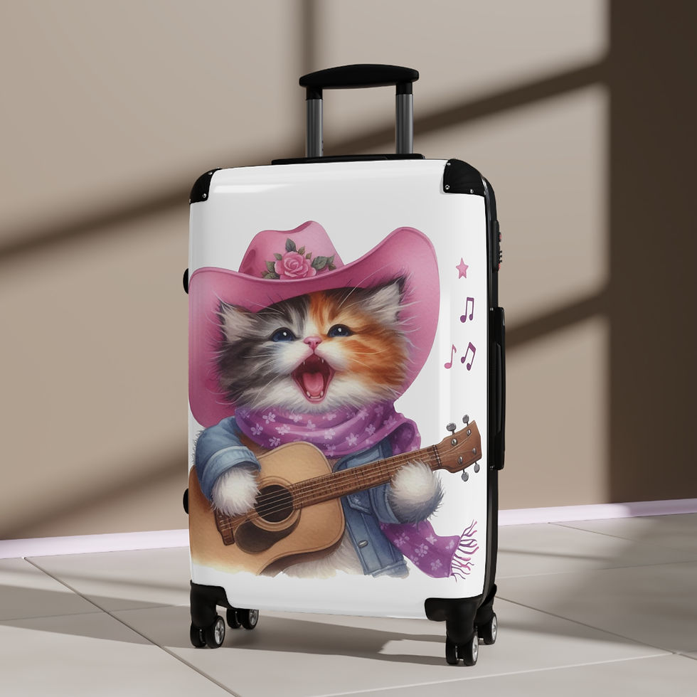 Thumbnail: Country Dixie Cat-Themed Carry-On Hardshell Suitcase
