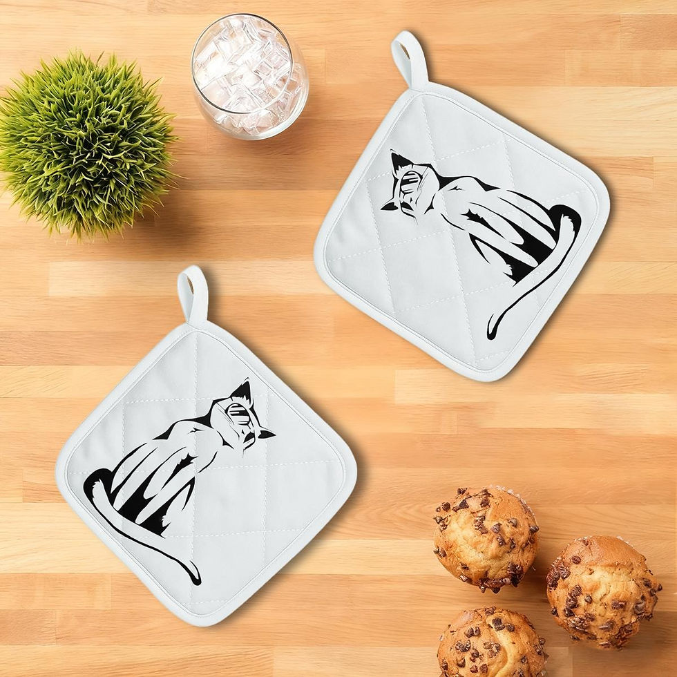 Thumbnail: Kitty Cool Heat-Resistant Glove and Mat Pad Set