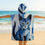 Thumbnail: Art Deco Cat Kid's Hooded Towel Poncho