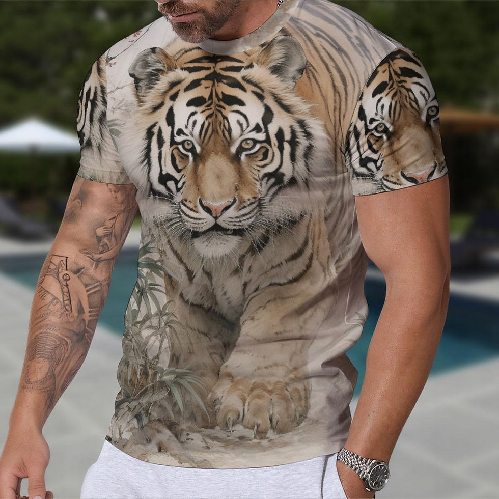 Thumbnail: Men's I Am Tiger Eco-friendly Jersey T-shirt