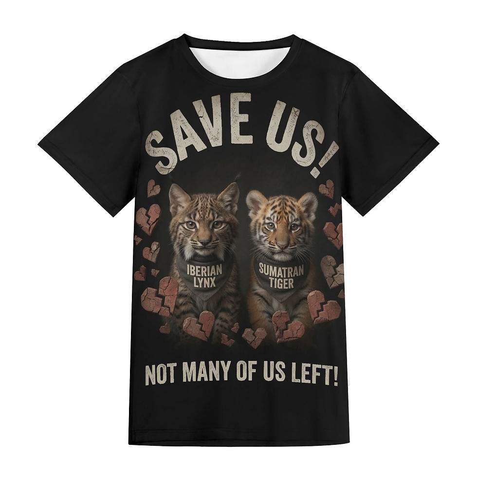 Thumbnail: Save Us! Iberian Lynx and Sumatran Tiger Conservation Awareness T-shirt