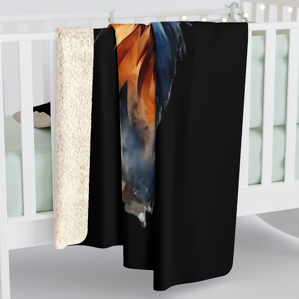 Thumbnail: I Am Lion Printed Sherpa Throw Blanket