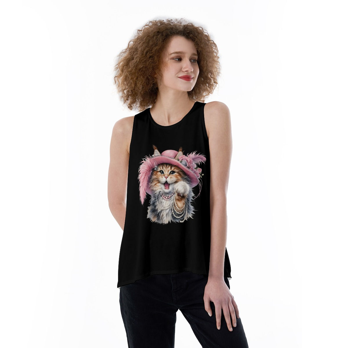 Women's Gabby Cattytude Loose Tank Top