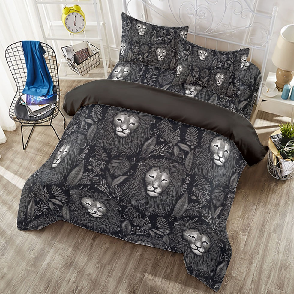 Thumbnail: Lion Art Four-piece Duvet Cover Set (Insert not Included)