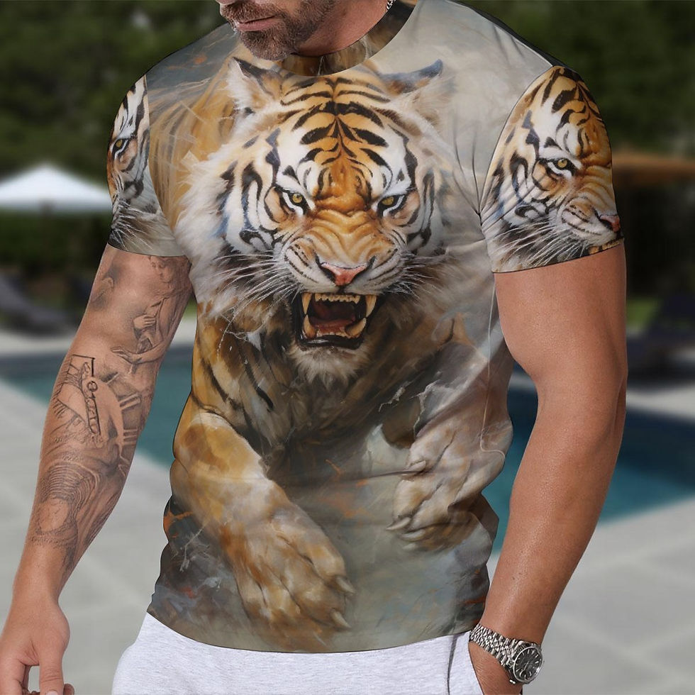 Thumbnail: Men's I Am Tiger Eco-friendly Jersey T-shirt
