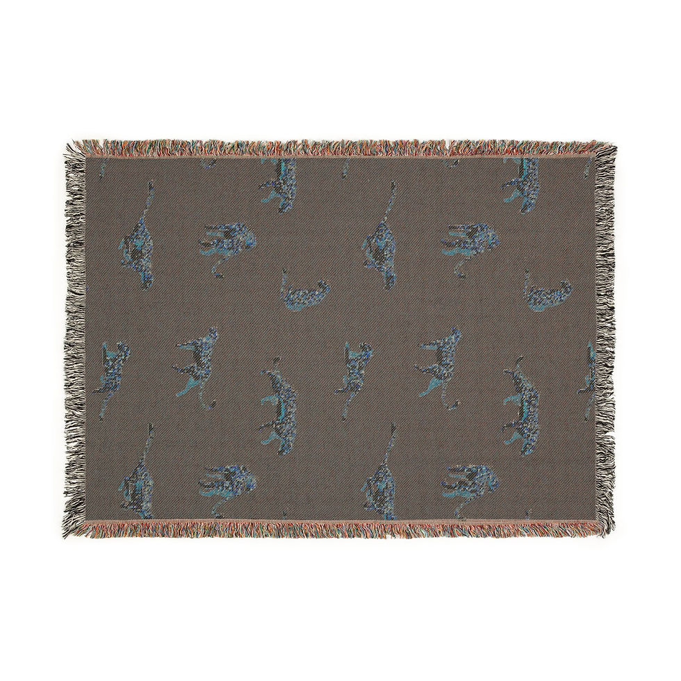 Thumbnail: Cozy Tiger Art Woven Throw Blanket