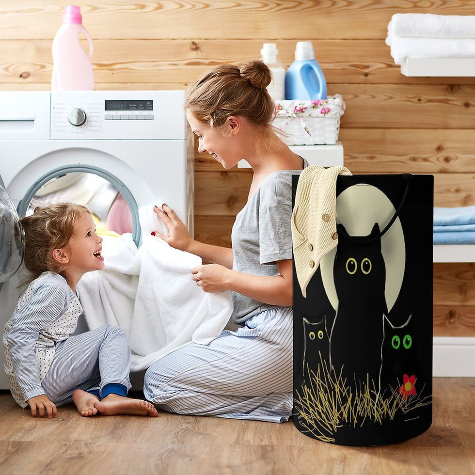 Thumbnail: Night Cats Laundry Bin
