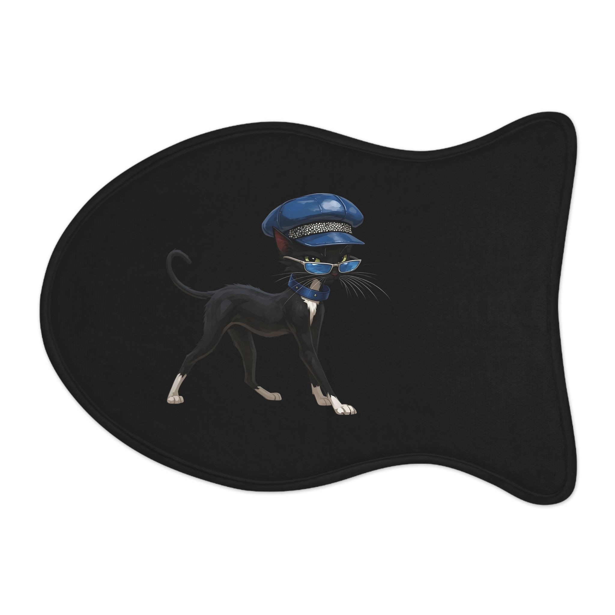 Tuxedo Tux Cat-Themed Non-Slip Waterproof Feeding Mat for Pets