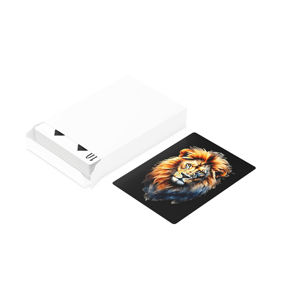 Thumbnail: Lion's Head Cattytude Deck of Playing Cards