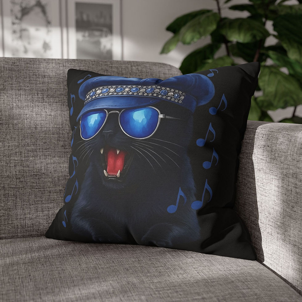 Thumbnail: Sassy Cattytude Cat-Themed Pillowcase for Decorative Throw Pillow