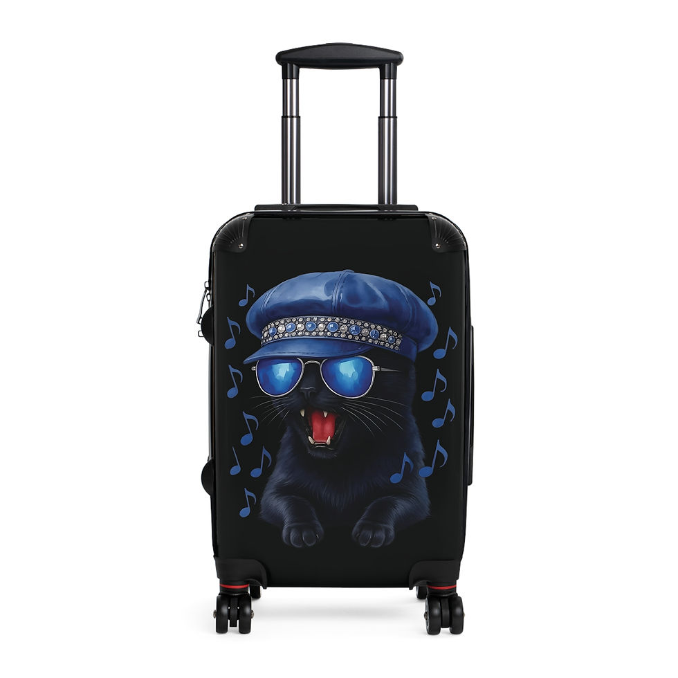 Thumbnail: Sassy Sasha Cat-Themed Carry-On Hardshell Suitcase