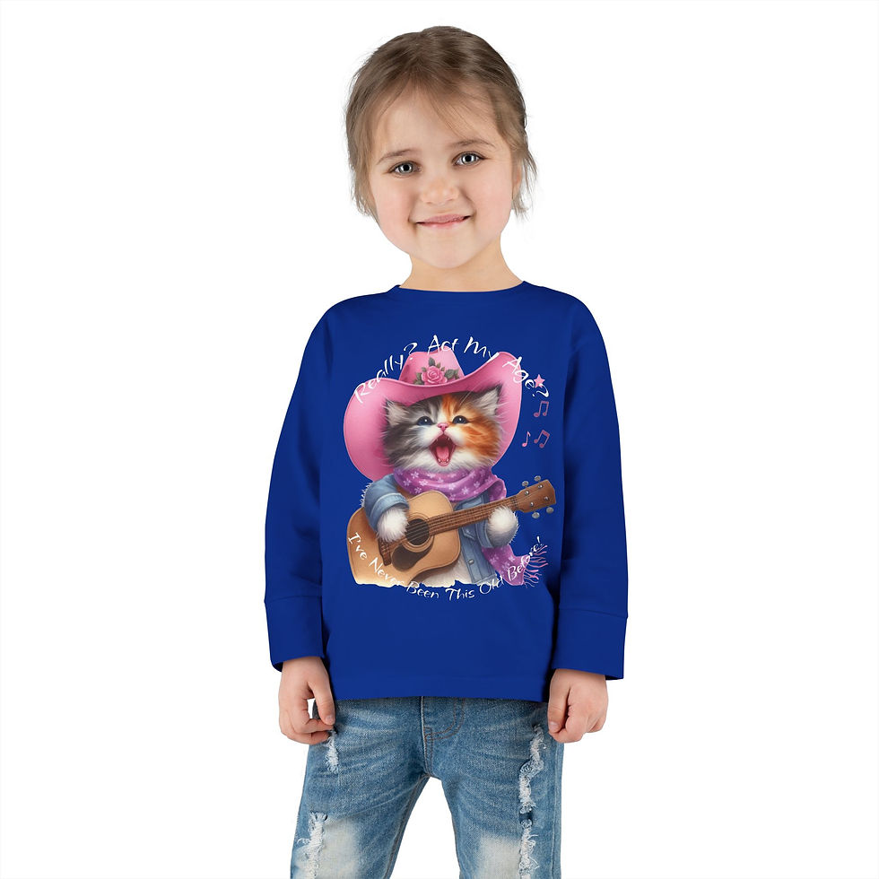 Thumbnail: Country Dixie Cattytude Toddler Long Sleeved Jersey Tee