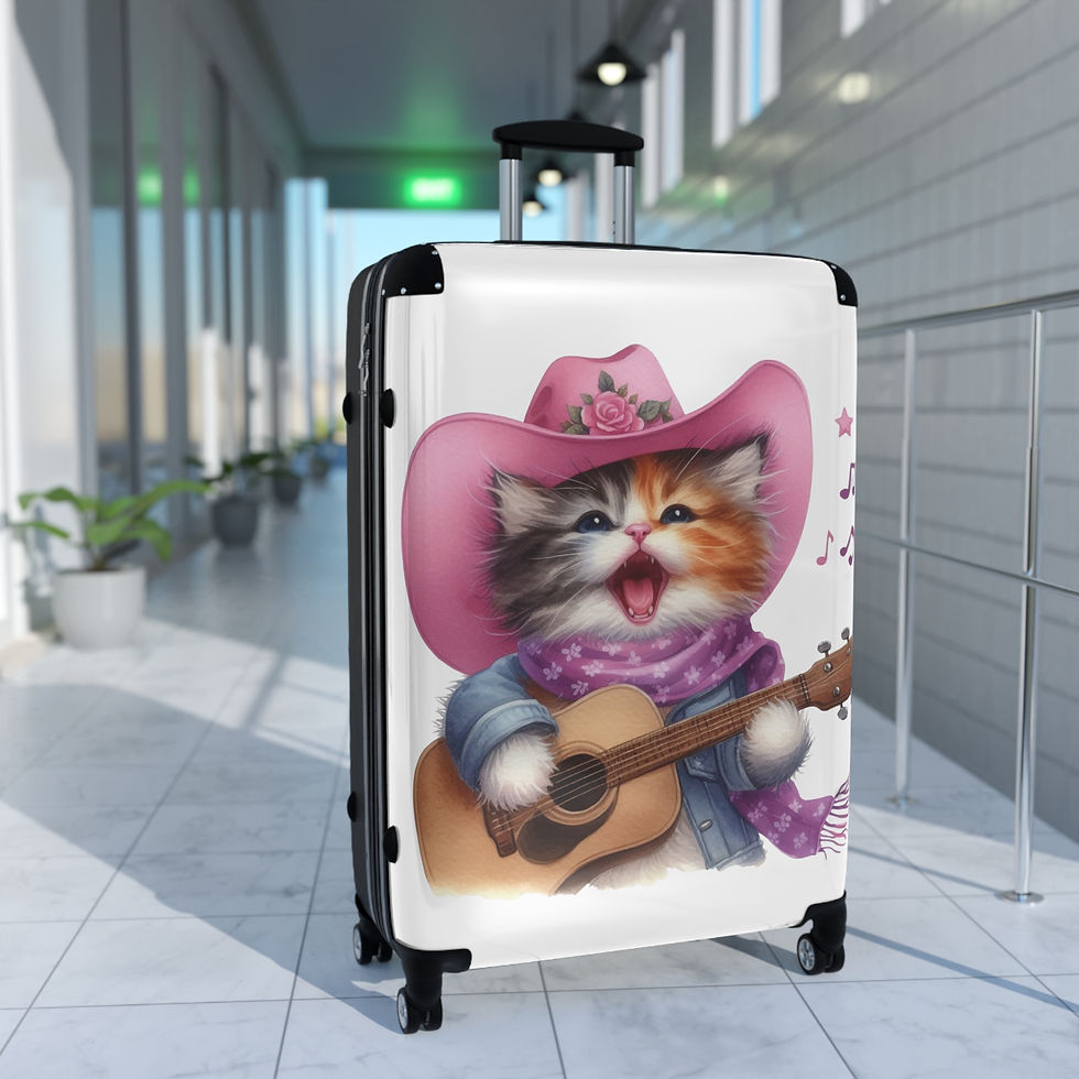 Thumbnail: Country Dixie Cat-Themed Carry-On Hardshell Suitcase