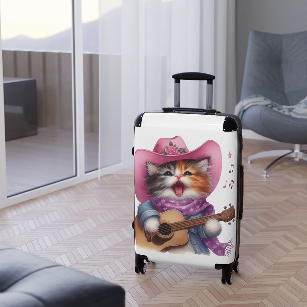 Thumbnail: Country Dixie Cat-Themed Carry-On Hardshell Suitcase