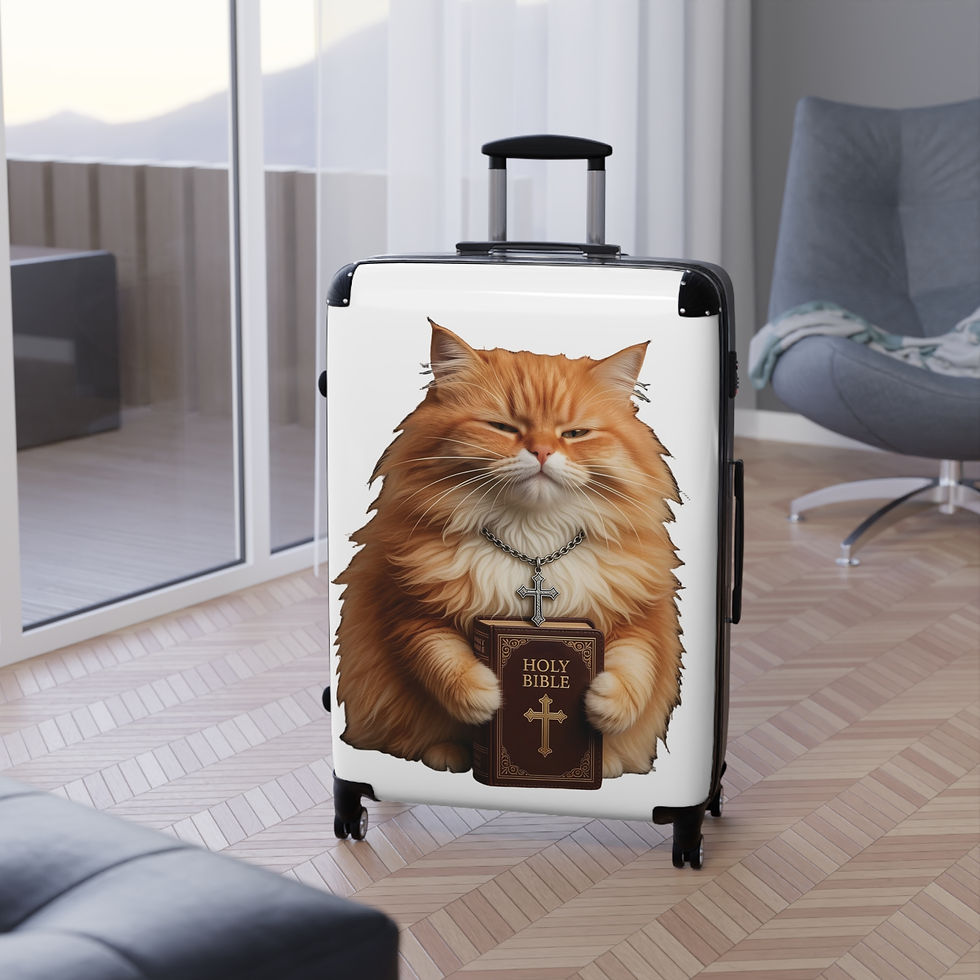 Thumbnail: Faith Cat-Themed Carry-On Hardshell Suitcase