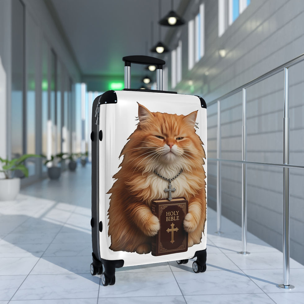 Thumbnail: Faith Cat-Themed Carry-On Hardshell Suitcase