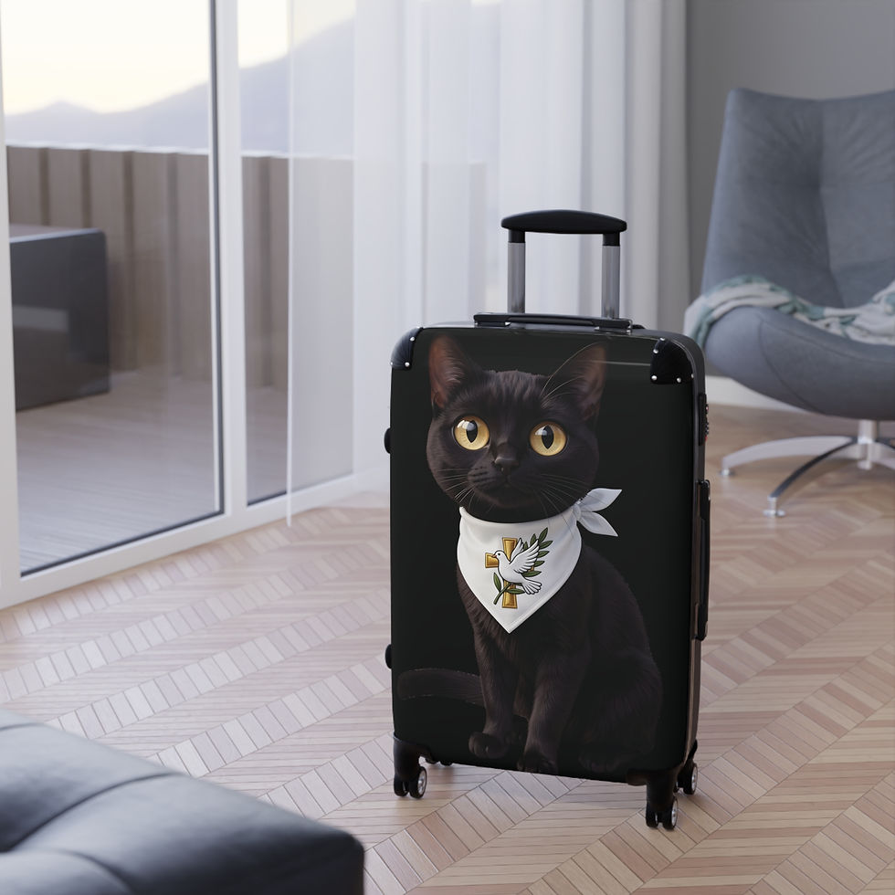 Thumbnail: Mr. Morris Cat-Themed Carry-On Hardshell Suitcase
