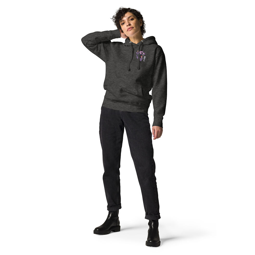 Thumbnail: Unisex Rockin' Cattytude Cotton Face Hoodie