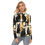 Thumbnail: Catty Print Women's Stretchable Turtleneck Top