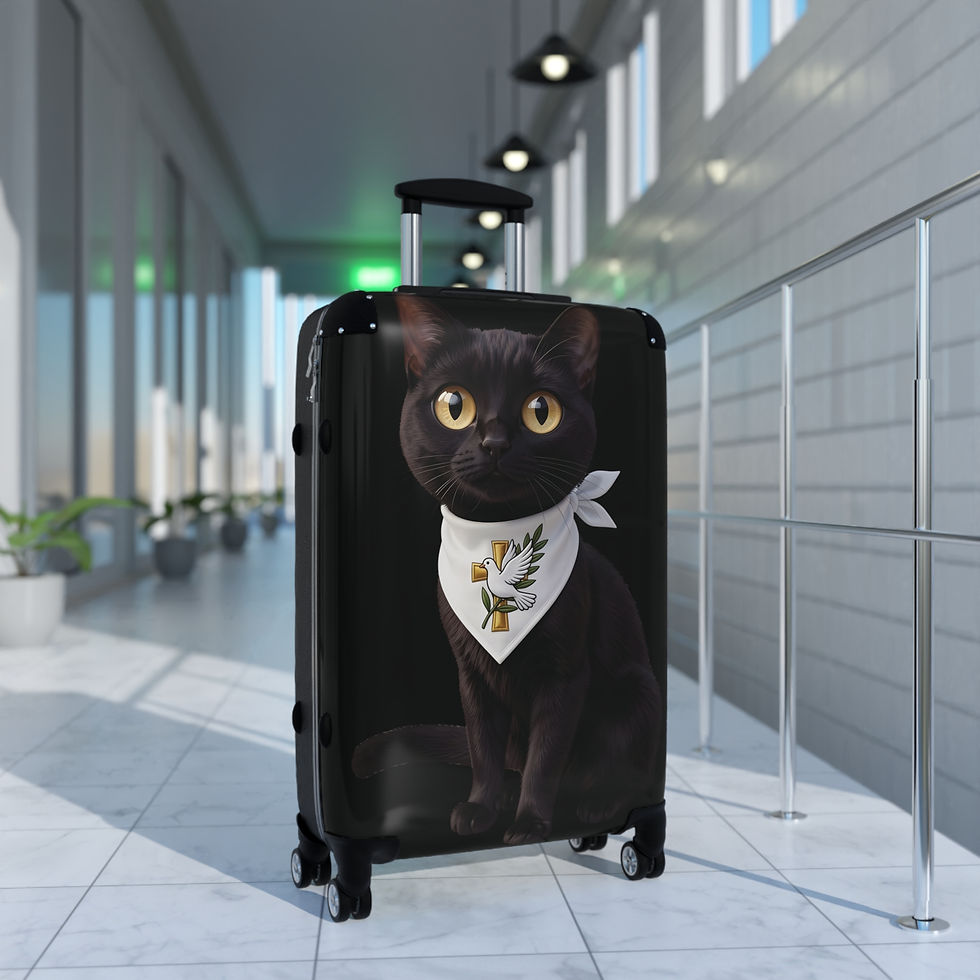 Thumbnail: Mr. Morris Cat-Themed Carry-On Hardshell Suitcase