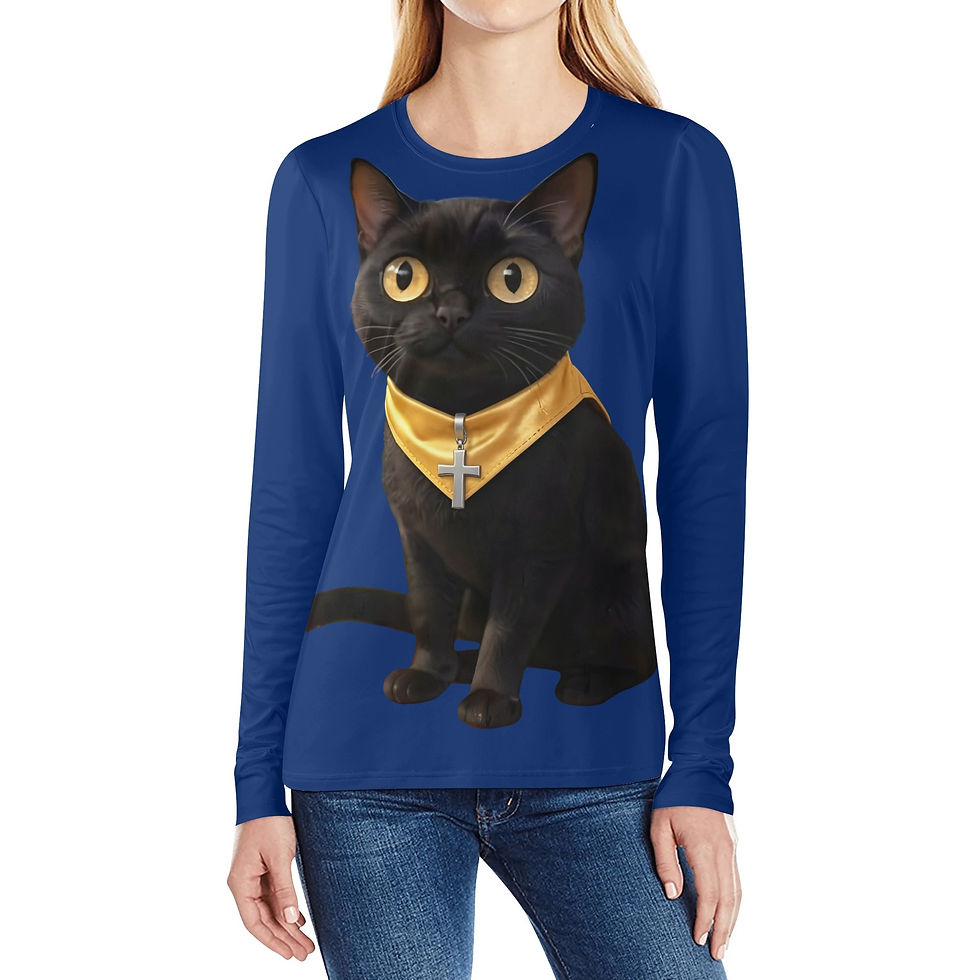 Thumbnail: Mr. Morris Cat-Themed Long Sleeve Microfiber Shirt