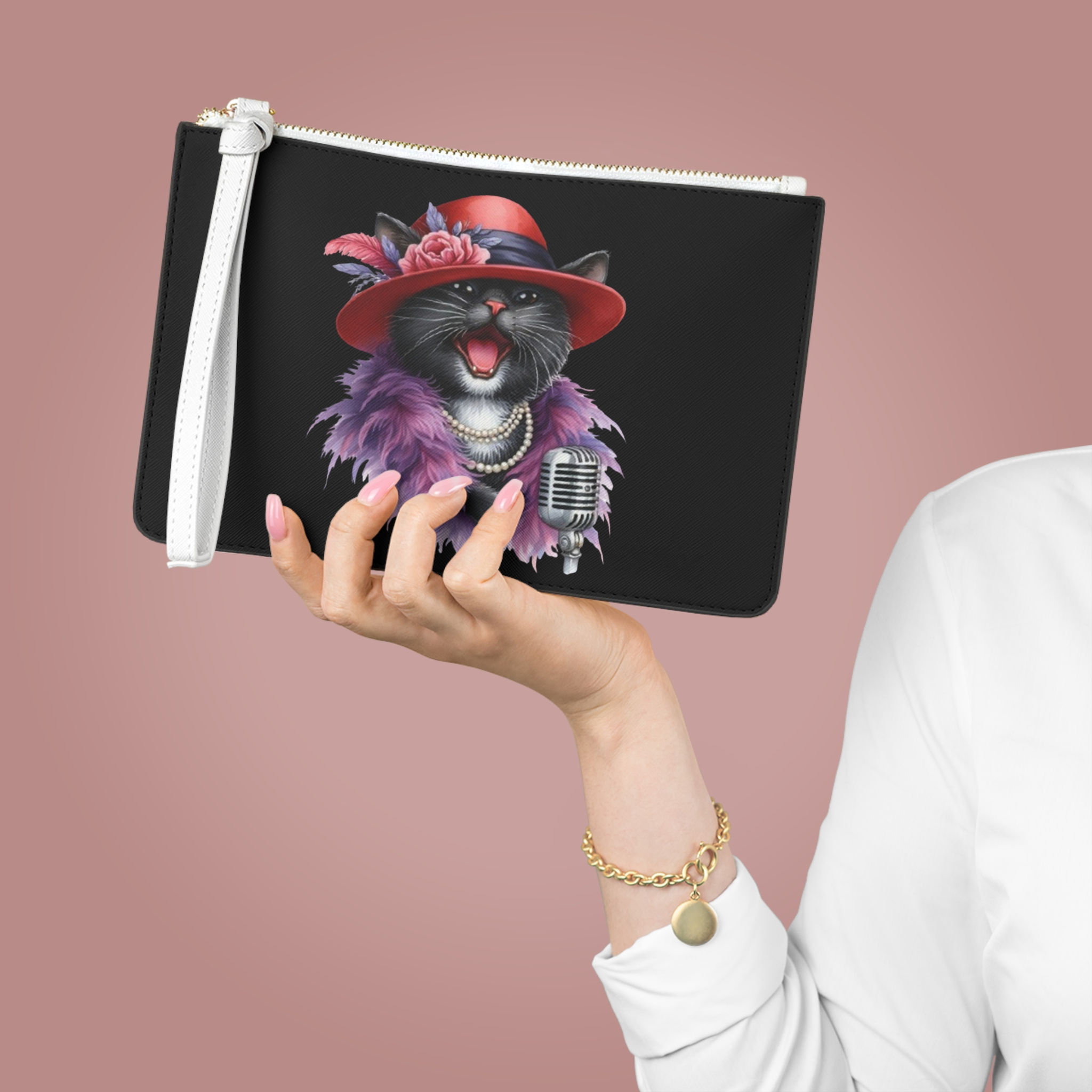Missy Cattytude Tuxedo Cat Clutch Bag