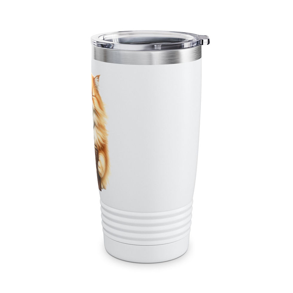 Thumbnail: Christian Faith Cattytude 20oz Stainless Steel Double-Wall Insulated Tumbler
