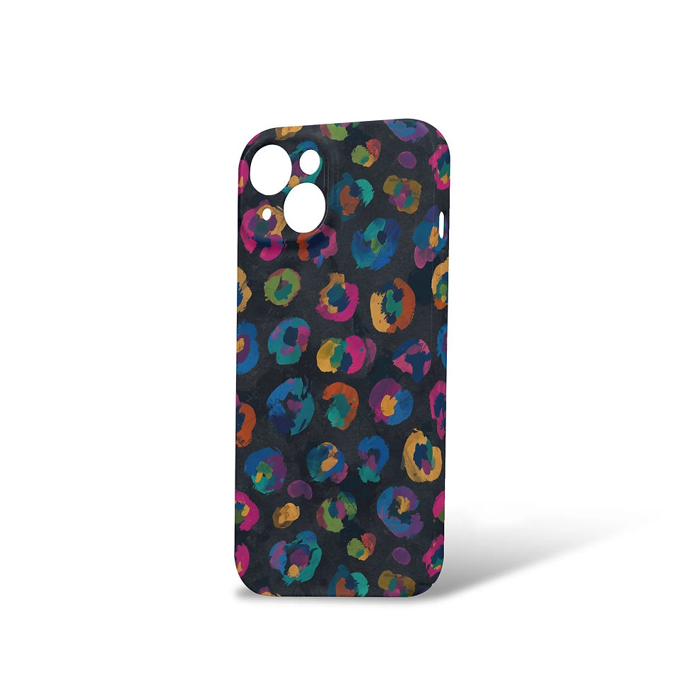 Thumbnail: Painted Leopard Pattern iPhone 15 Phone Case