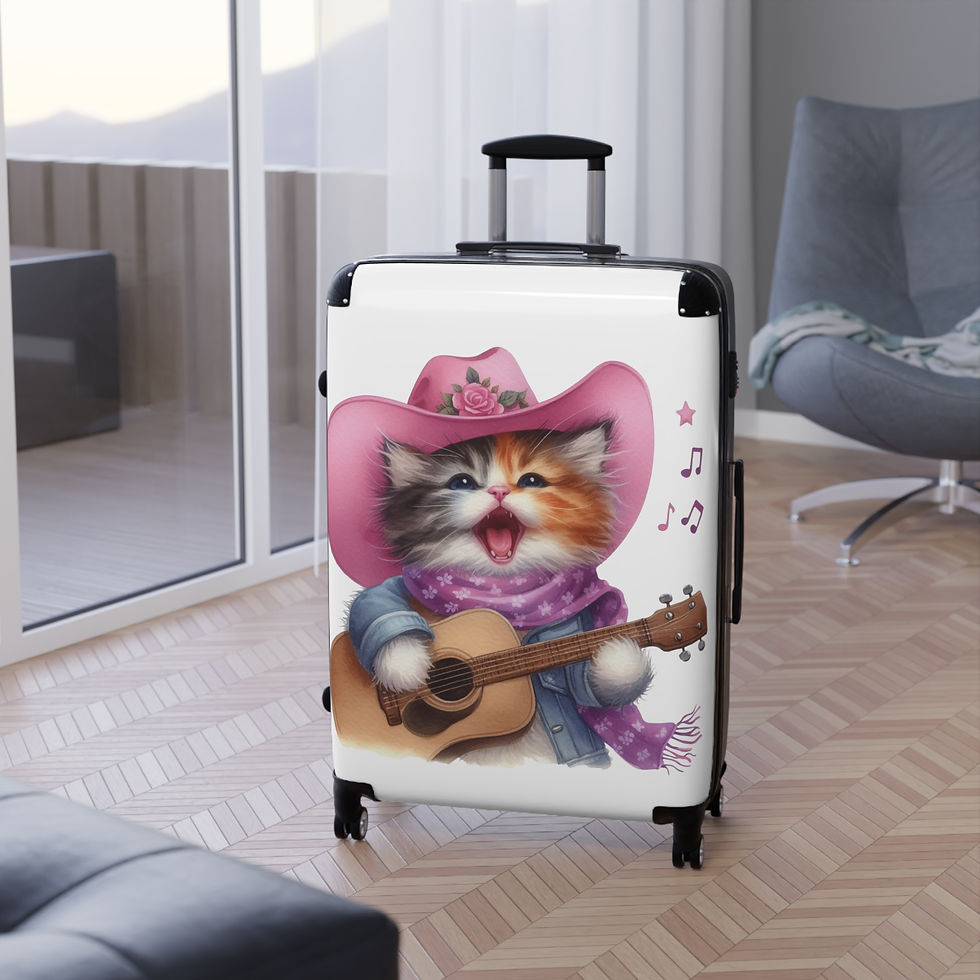 Thumbnail: Country Dixie Cat-Themed Carry-On Hardshell Suitcase