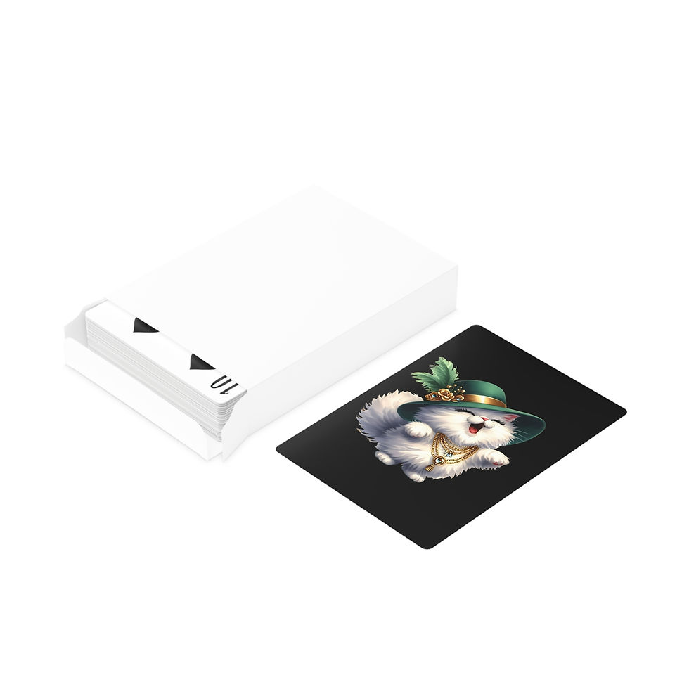 Thumbnail: Charming Cattytude Deck of Playing Cards