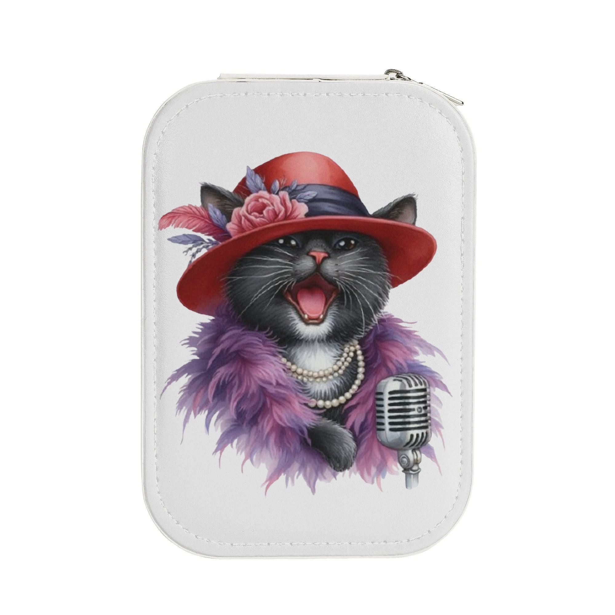 Cattytude Personal Care Case with LED Light Mirror