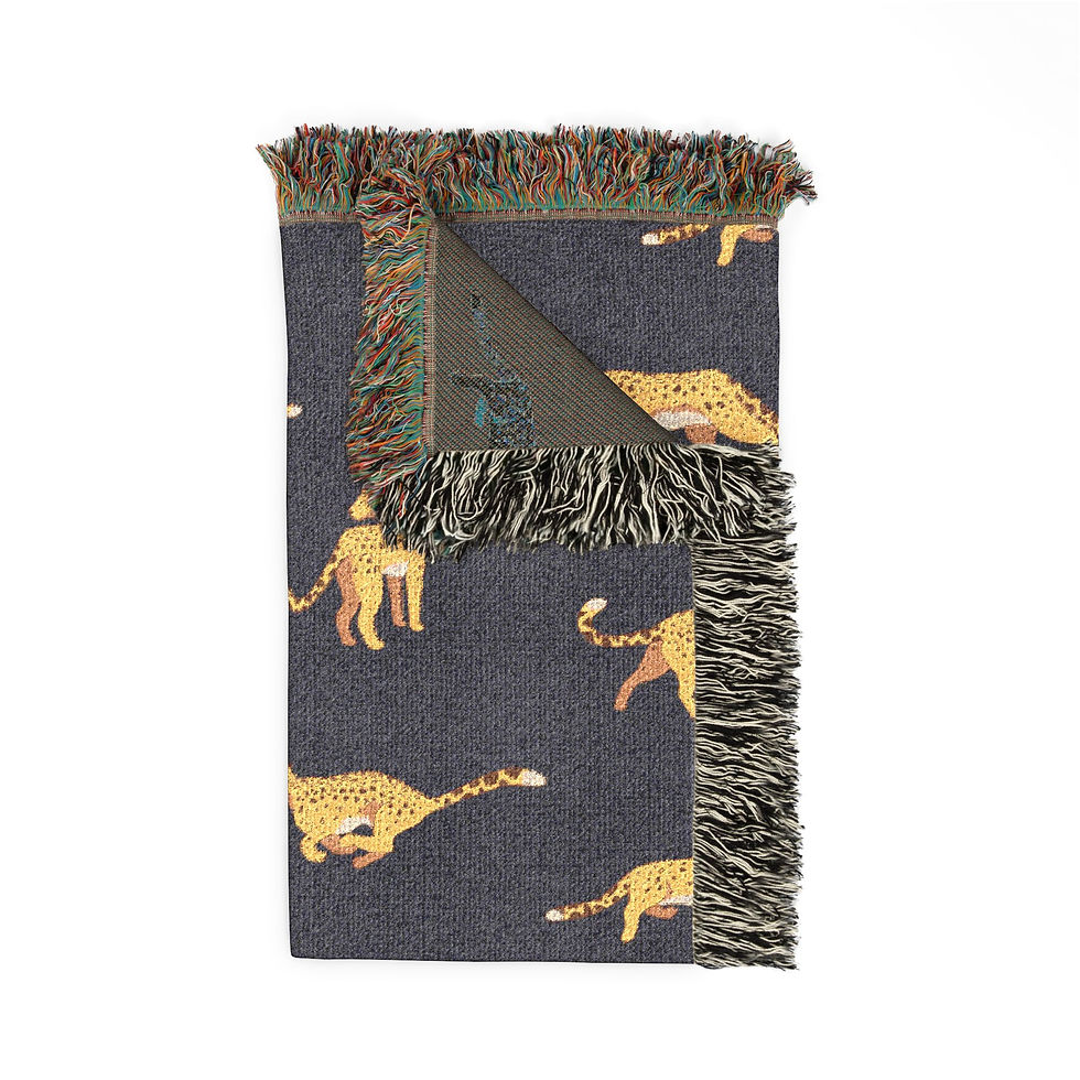 Thumbnail: Cozy Tiger Art Woven Throw Blanket