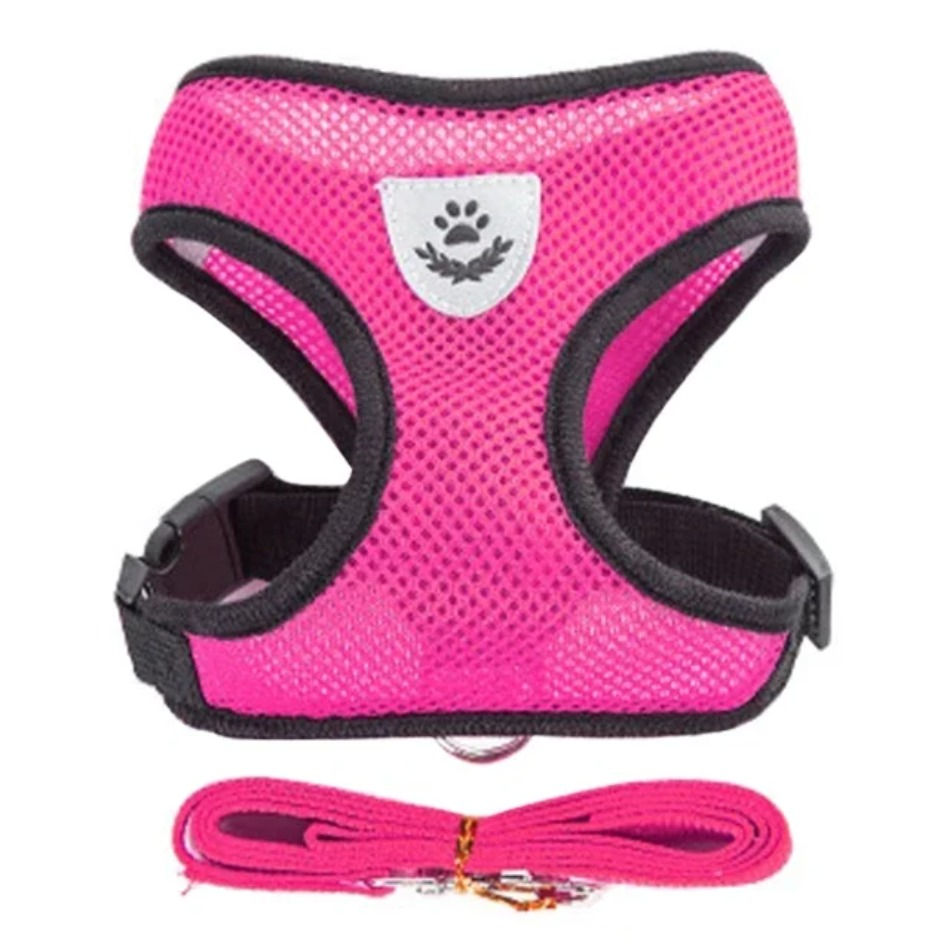 Thumbnail: Adjustable Polyester Pet Harness Vest with Leash