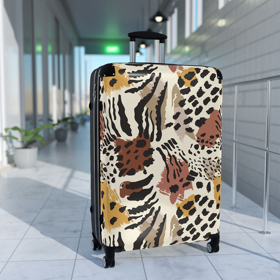 Thumbnail: Spots and Stripes Carry-On Hardshell Suitcase