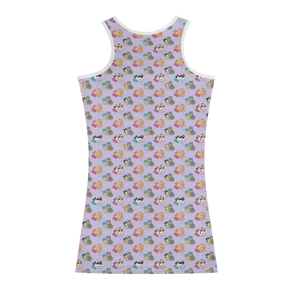 Thumbnail: Women's Cats with Yarn Summer Bodycon Dress