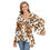 Thumbnail: Women's Leopard Print V-neck Blouse With Flared Sleeves